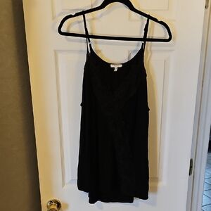 Maurices Black Tank With Lace Detaik